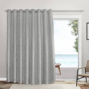 lot 5664 image: Exclusive Home Forest Hill Patio Room Darkening Blackout Grommet Top Patio Curtain Panel  108 x96   Dove Grey