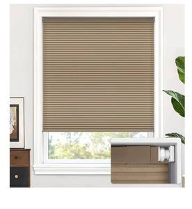 lot 5667 image: LazBlinds Cordless Cellular Shades, No Tools No Drill Light Filtering Honeycomb Shades Pleated Blinds for Windows, 48 W x 48 H, Taupe