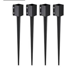 lot 5676 image: VEVOR Fence Post Anchor, 8-Pack Ground Spike