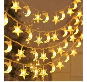 lot 5680 image: Whimsigoth Star and Moon Decor String Lights,