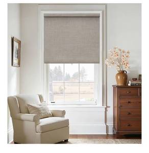 lot 5686 image: Blackout Roller Shades Cordless Blinds for Windows Free-Stop Thermal Insulated 100% Black Out Linen Roller Shades Blinds with Valance for Bedroom Living Dining Room Home Office Taupe 34 W x 72 H