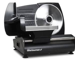 lot 5691 image: Elite Gourmet EMT-625B Ultimate Precision Electric Deli Food Meat Slicer Removable Stainless Steel Blade, Adjustable Thickness