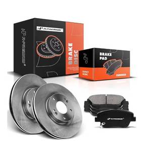 lot 5697 image: A-Premium 11.81 inch(300 mm) Front Vented Disc Brake Rotors  Ceramic Pads Kit Compatible with Select Hyundai and Kia Models - Optima 2011-2016, Sonata 2011-2015, 6-PC Set