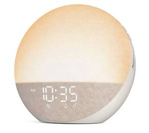 lot 5715 image: Alarm Clock White Noise Machine Natural Wake Up Light - Dimmable Clock with Bluetooth Speaker for Bedroom - 25 Sleep Sounds for Baby Adults Kids Putty