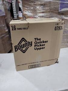 lot 5731 image: Bounty Paper Towels Quick Size, White, 16 Family Rolls