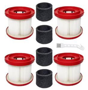 lot 5763 image: 4 Pack HEPA Filter Replacement Kit, Compatible with 49-90-1900 WetDry Vacuum Cleaners, Includes 4 Filters, 4 Foam Sleeves, Washable Reusable