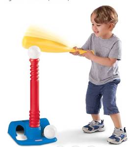 lot 5768 image: T-Ball Set, Red, 2 Balls, for Toddlers