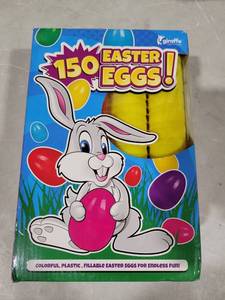 lot 5773 image: 150 Piece Plastic Fillable Easter Eggs Set
