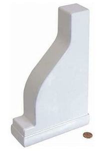 lot 5753 image: Vinyl Fence Decorative Rail Pergola End Cap - Set of 4