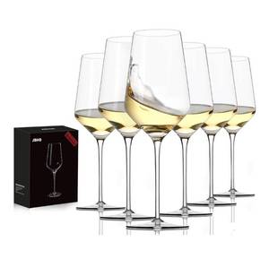 lot 5819 image: JBHO 17 oz Lead-Free Wine Glasses Set of 6, Hand Blown Durable Crystal Wine Glasses