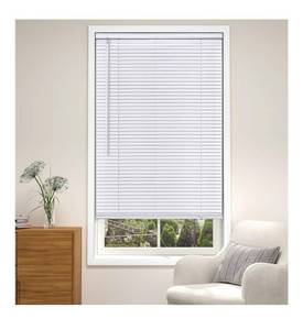 lot 5829 image: Cordless White 1 Room Darkening Vinyl Mini Blinds, 20 W X 36 H