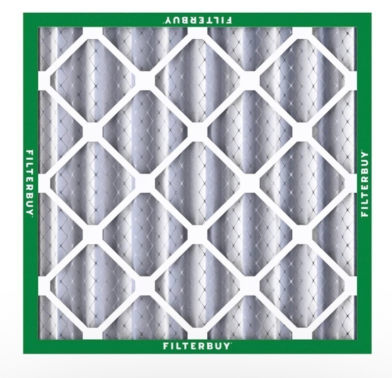 lot 188 image: Filterbuy 20x20x4 Air Filter M11 Essential Dust & Allergy Defense (2-Pack), Electrostatic Pleated HVAC AC Furnace Filters Replacement (Actual Size 19.50 x 19.50 x 3.63) - Sm Crease on edge