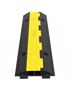 lot 62 image: VEVOR 2-Cable Rubber Electrical Wire Cover Cord Protector Ramp 11000 lbs - 3 x 6