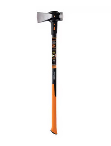 lot 17 image: Professional Quality Fiskars Pro IsoCore 8 lb Splitting Maul Steel Handle Retails $69