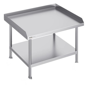 Vevor Food Prep Worktable 30" x 36" x 30" Stainless Steel 3-Sided Backsplash with Adjustable Shelf *Retails $150*
