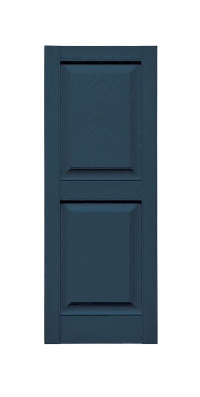 lot 98 image: 14-34 in. x 39 in. Raised Panel Shutter Classic Blue #036 - 1 Pair