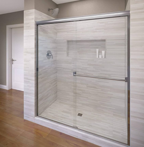 Classic Semi-Frameless Shower Door w/ Hardware - Chrome 56”-60” x 72” - No box *Retails $356* see images