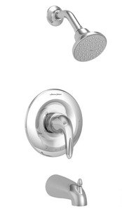lot 49 image: American Standard TU385508.002 Reliant 3 One Handle Single Function Bathtub & Shower Faucet In Polished Chrome (Trim Only) Retails $294