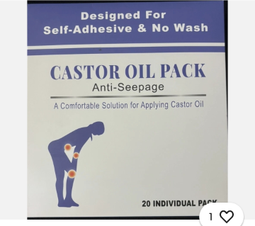 lot 3287 image: Castor Oil Pack Wraps 20 Self-Adhesive Detox Pads Per Box