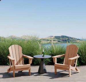 lot 8509 image: Laguna Foldable Outdoor Adirondack Set (Set of 2)