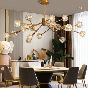 lot 8517 image: Chandelier with 18 Crystal Balls DS-TY100