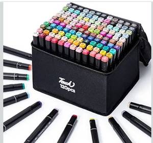 lot 8541 image: 120 Colors Alcohol Markers - Dual Tip Permanent Art Markers Set for Coloring Drawing Painting, Fine and Chisel Tip Alcohol Based Pens with Organizing Case for Adult Artists