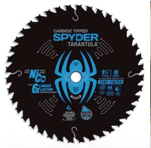 lot 8565 image: 8-14 40-Tooth TCT Fine Circular Saw Blade Tarantula