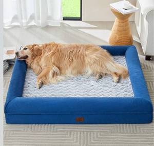 lot 8600 image: WNPETHOME XL Extra Large Dog Bed, Washable Dog Couch with Removable Waterproof Cover, Orthopedic Large Pet Sofa Bed with Bolster Sides for Sleeping