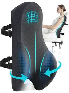 lot 8607 image: Teemour High Back Support Pillow for Office Chair, Fully Support Back Cushion - Memory Foam Lumbar Support Pillow for Offfice Chair, Desk, Gaming Chair, Promotes Posture Pain Relief Adjustable Straps