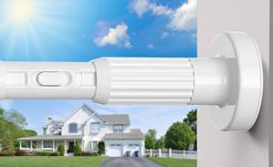lot 8617 image: MEXAU White Tension Curtain Rods 41-146 In Extra Long Outdoor Patio Curtain Rods No Drilling Adjustable Heavy Duty Tension Rods for Windows Bathroom Living Room Curtains, Rod Diameter 1.26In