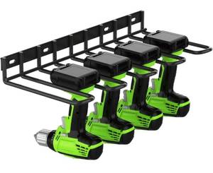 lot 8654 image: ENONCI Power Tool Organizer, Drill Holder Wall Mount,Thickened Drill Rack,50 lb Garage Storage Heavy Duty Drill Organizer Utility Storage Rack for Dewalt Milwaukee Ryobi Cordless Tools