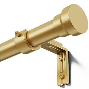 lot 8657 image: YaFex Curtain Rods 32-118 Inch, Heavy Duty 1 Inch Adjustable Curtain Rod for Windows, Gold Long Window Treatment Rods, Modern Design, Easy Installation