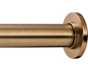 lot 8664 image: Ivilon Tension Curtain Rod - Spring Tension Rod for Windows or Shower, 48 to  Inch. Warm Gold