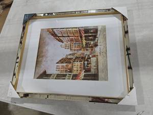 lot 8677 image: Mikasa Gold Mirrored 16x20 Matted to 11x14 Picture Frames, Horizontal or Vertica Display