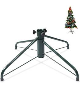 lot 8736 image: Elfjoy Christmas Tree Stand 19.7 inches Iron Metal Bracket Rubber Pad with Thumb Screw (50cm)