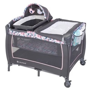lot 4605 image: $100 Baby Trend Lil Snooze Deluxe Nursery Center - Girl Fashion