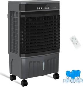 $130 Zynkez 1800CFM Portable Swamp Cooler Evaporative 5.3 Gal Tank