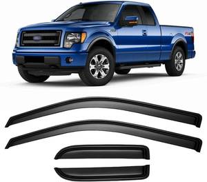 lot 4641 image: Window Rain Guards Visors for 2004-2014 Ford F-150 SuperCab