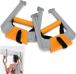 lot 4653 image: Portable Doorway Pull-Up Bar, Adjustable, Dual Handles, 330lb