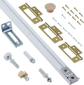 lot 4674 image: Bifold Door Hardware Kit, 30-Inch Bi-fold Closet Track Kit