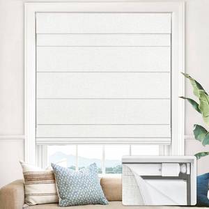 lot 4678 image: $63 UNISHADES Blackout Cordless Roman Shades 32 34 W x 60 H OffWhite