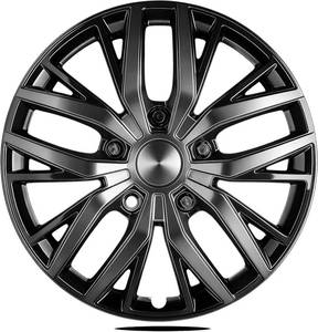 lot 4680 image: $70 17-Inch Silver ABS Hubcaps with Steel Rings, Universal Fit 4 Pack