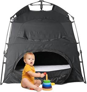 lot 4733 image: Play Tent Portable Blackout Sleeping Tent, 95% Light Blocking