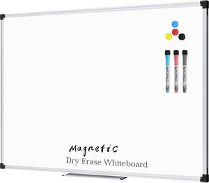 lot 4737 image: $80 XBoard Magnetic Dry Erase Whiteboard 48 x 36 in, Silver Frame