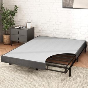 lot 4764 image: $81 Zinus 5-Inch WonderBox Smart Box Spring, Quick Assembly, Full Grey