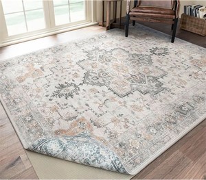 lot 4775 image: Genome 10 x 14 area rug for living room nonslip machine wash