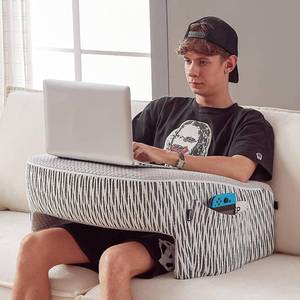 lot 4778 image: $60 cooloo8 Reading Pillow for Lap, Extra Large Arm Rest, Memory Foam