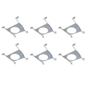 lot 4794 image: HALO HL 6-in Mounting Frame for Canless Recessed Fixtures (6-Pack)