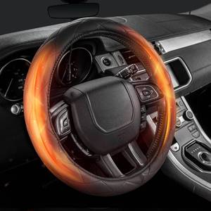lot 4800 image: $50 12V Heated Steering Wheel Cover, Non-Slip, Fits 14.5 15.25  Wheels