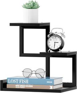 lot 4801 image: Gannyfer Desk Shelf Organizer - Wood Desk Hutch, 3-Tier Storage